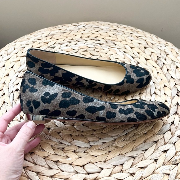 Cole Haan NIKE AIR genuine real fur dyed cow hair animal print slip on flats - Picture 8 of 8